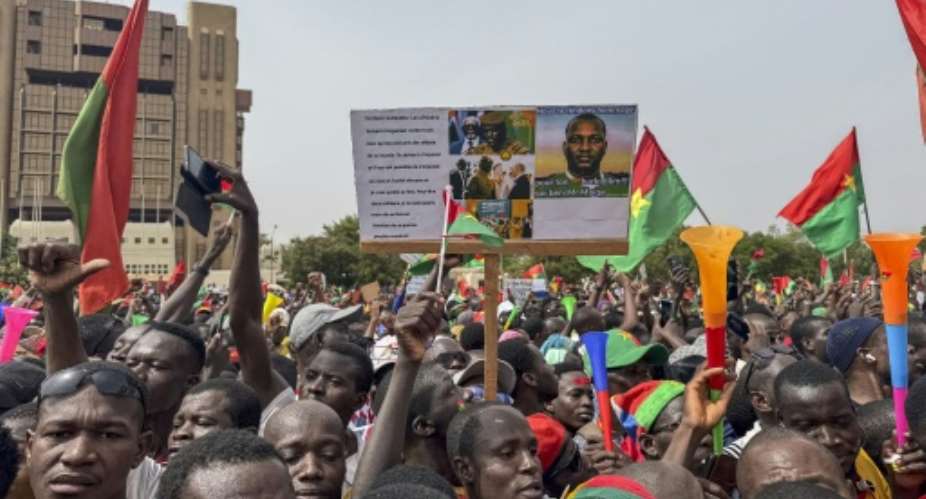 Burkina Fasos junta leader Ibrahim Traore makes no secret of his admiration for pan-Africanist hero Thomas Sankara, who advocated self-sufficiency.  By - (AFP/File)