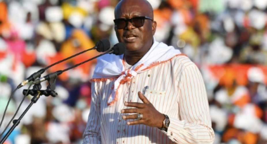 Burkina Faso's President Roch Marc Christian Kabore won re-election by gaining enough votes on Sunday to avoid a run-off.  By Issouf SANOGO AFPFile