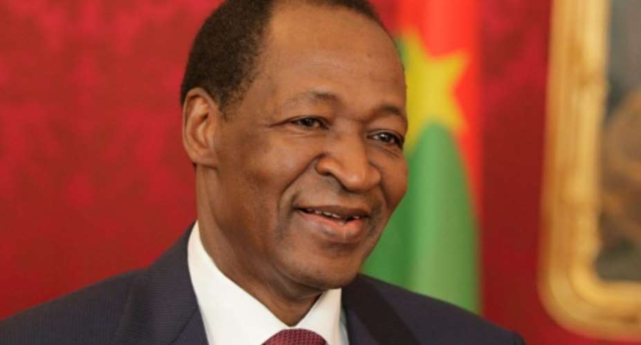 President Blaise Compaore of Burkina Faso during a press conference in Vienna on June 14, 2013.  By Dieter Nagal AFPFile