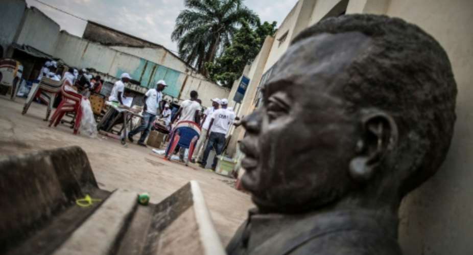 Burundi independence hero Prince Louis Rwagasore, whose bust is seen here in Bujumbura, was shot dead a month after being named prime minister in 1961.  By MARCO LONGARI AFP