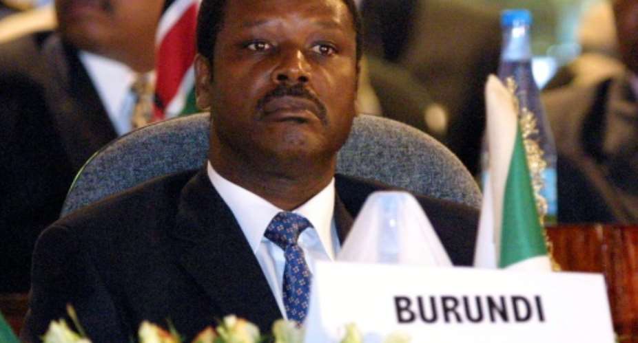 Burundi's former president, pictured in 2001, has died from coronavirus.  By PEDRO UGARTE AFPFile
