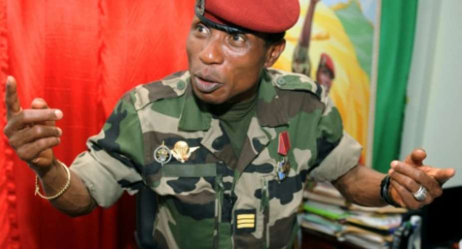 Camara, jailed for 20 years over a 2009 massacre, was pardoned last week.  By SEYLLOU DIALLO (AFP/File)