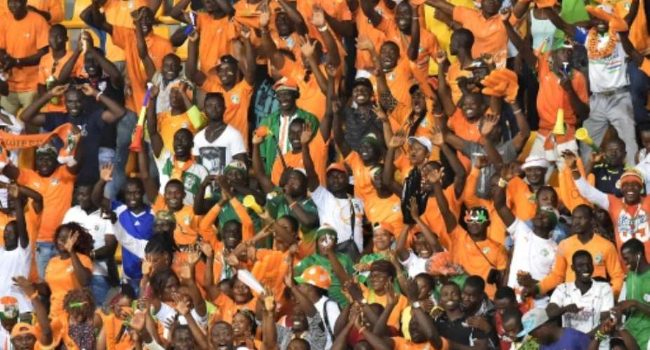 Ivory Coast's fans celebrate on January 28, 2015.  By Issouf Sanogo AFPFile