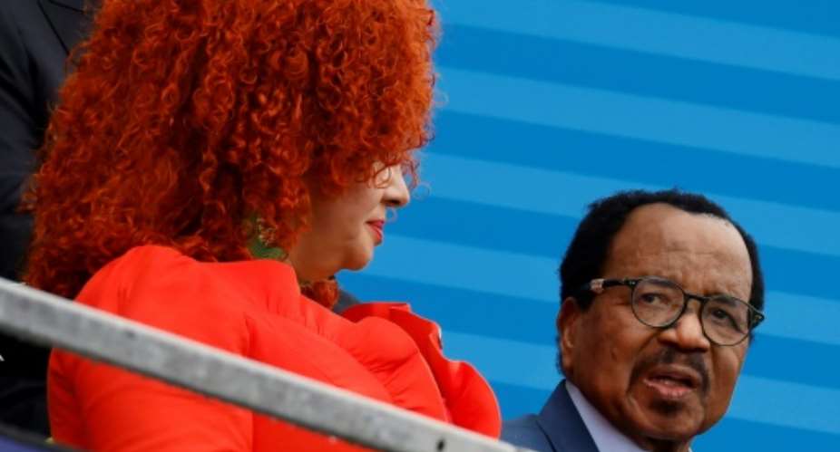 Cameroon President Paul Biya and his wife Chantal Biya attend the opening ceremony of the Paris 2024 Olympic Games in July.  By Odd ANDERSEN (AFP/File)