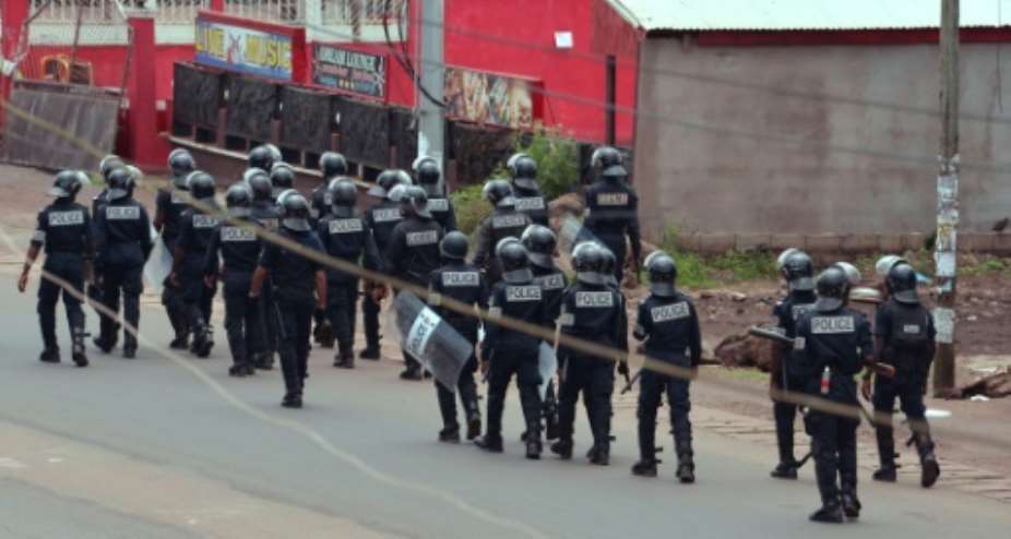 Cameroon security forces patrolled mostly deserted streets in Buea on Sunday as a separatist group in the English-speaking region made a symbolic declaration of independence.  By STR (AFP)