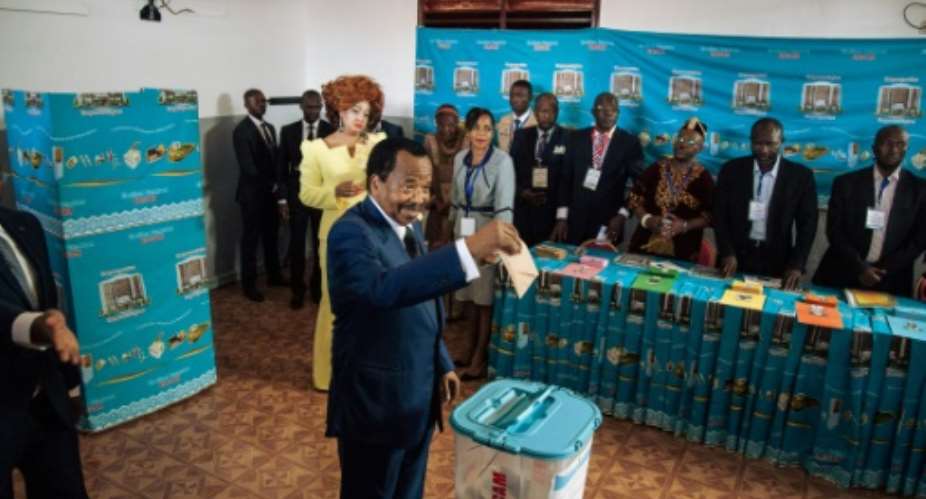 Cameroon strongman Paul Biya won a seventh term in an October 7 poll marred by allegations of widespread fraud, low voter turnout, and violence.  By ALEXIS HUGUET AFP