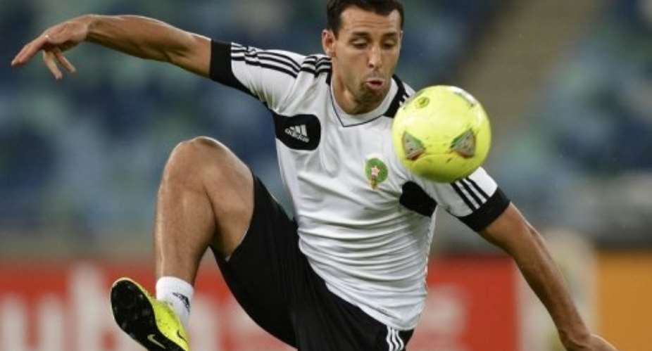 Morocco defender Medhi Benatia during a team training session in Durban on January 22, 2013.  By Francisco Leong AFPFile
