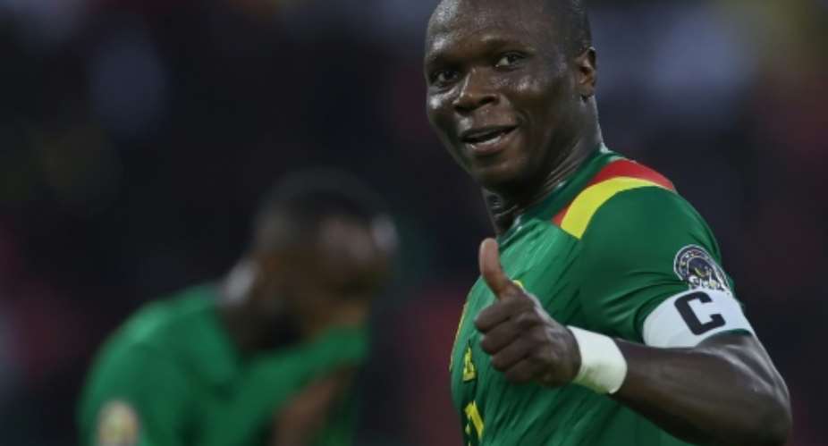 Captain Vincent Aboubakar scored twice from the spot as Cameroon beat Burkina Faso 2-1 in Yaounde.  By Kenzo Tribouillard AFP