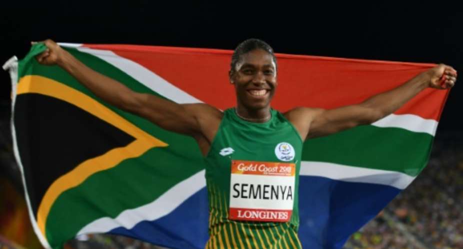 Caster Semenya dominated the 800m race..  By SAEED KHAN AFP