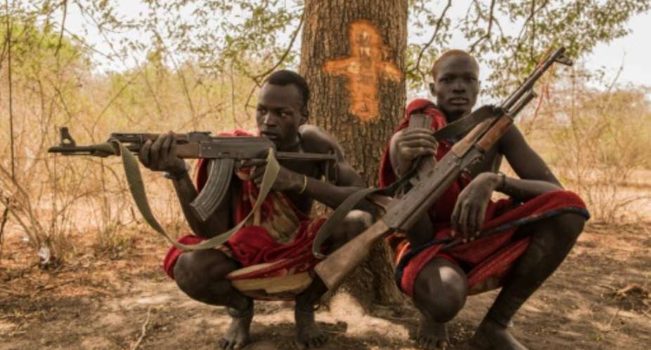Cattle keepers from the Dinka tribe in South Sudan.  By Stefanie GLINSKI AFPFile