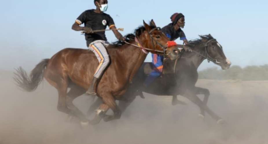 Chad has a tradition of horse racing on tracks set up in the bush.  By Joris Bolomey (AFP)