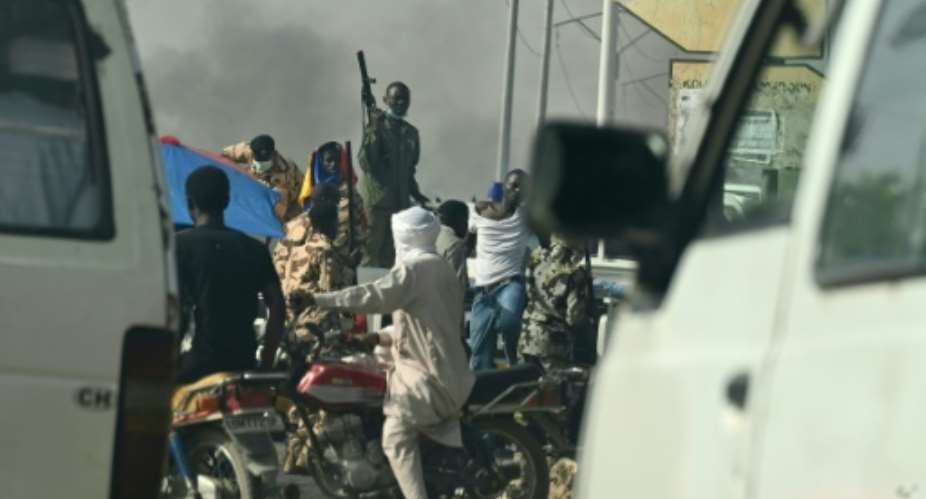 Chad police clash with opposition demonstrators in N'Djamena.  By Issouf SANOGO AFPFile