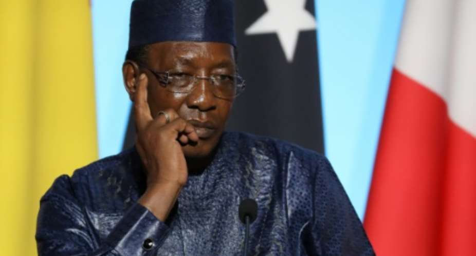 Chad President Idriss Deby has been accused of receiving a bribe for oil rights in country.  By ludovic MARIN (AFP/File)