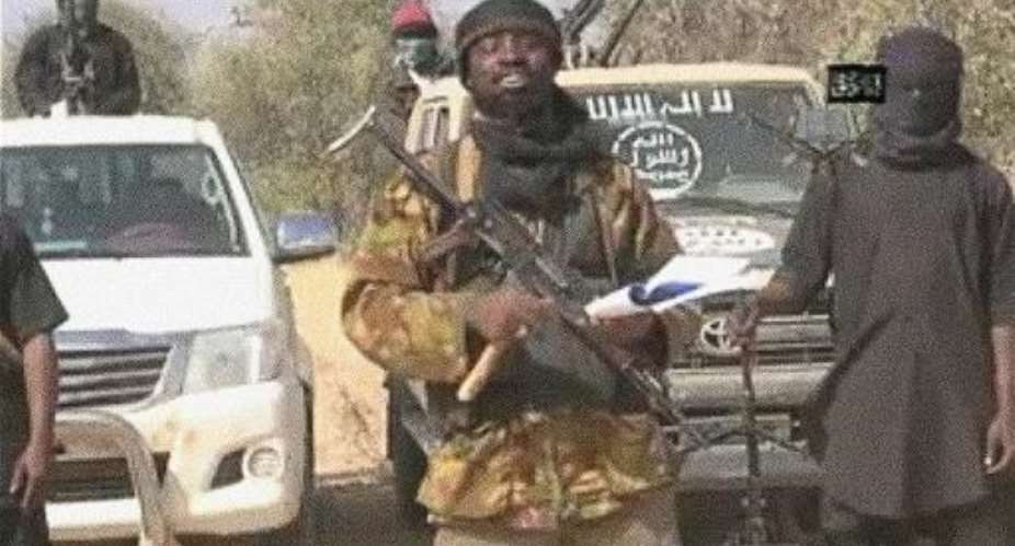 Boko Haram leader Abubakar Shekau is seen in a video released by the Islamist extremist group in January.  By  Boko HaramAFPFile