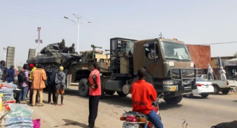 Chadian troops and their equipment arrived in the capital N'Djamena on January 3 at the end of thier mission fighting Boko Haram in neighbouring Nigeria.  By - AFP