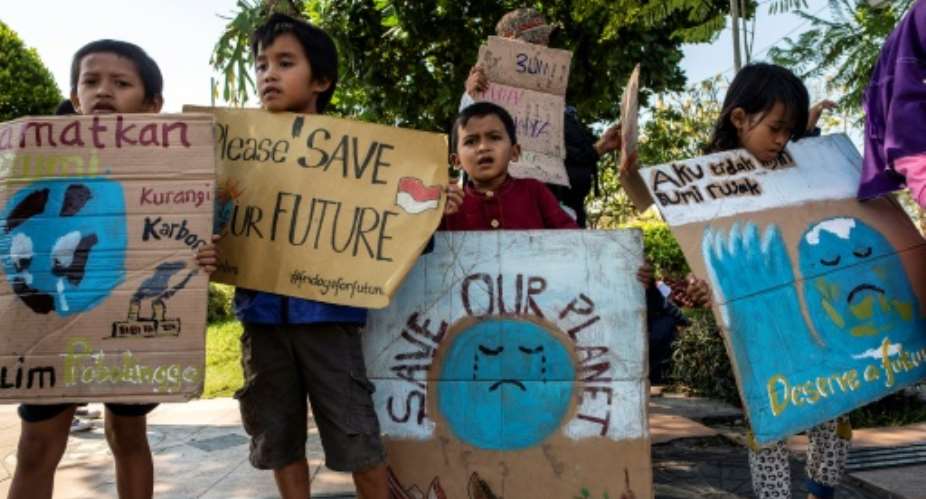 Children from Asia to Europe skipped school and took to the streets for the climate protest.  By Juni Kriswanto AFP