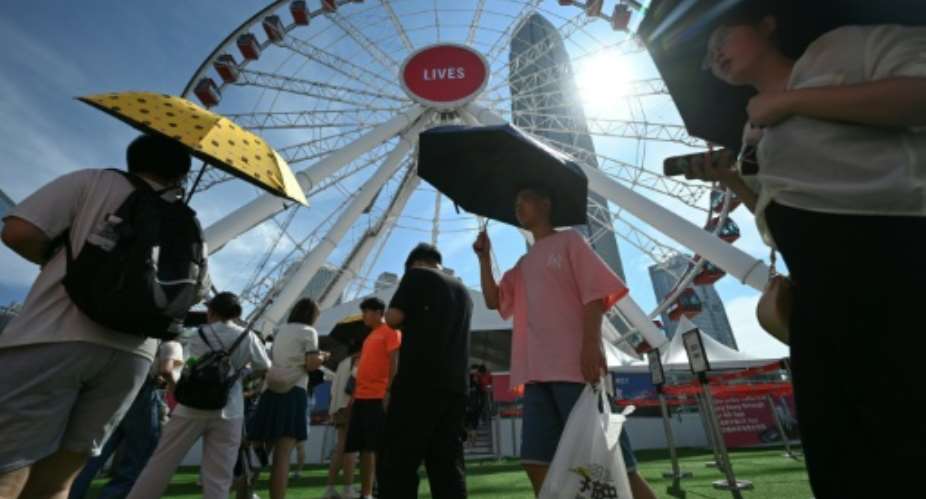 China sweated through its hottest July on record last month.  By Peter PARKS (AFP)