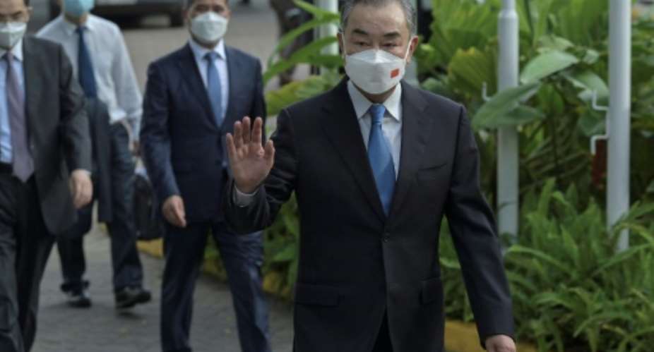 China's Foreign Minister Wang Yi is on a three-nation tour of Africa.  By Tony KARUMBA AFP
