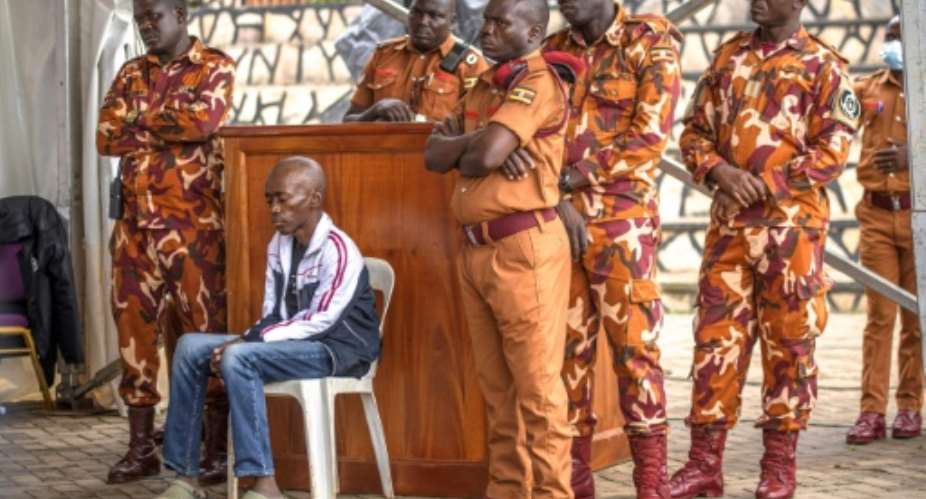 Christopher Okello Onyum killed four toddlers at a daycare centre in Kampala.  By Stuart Tibaweswa (AFP)