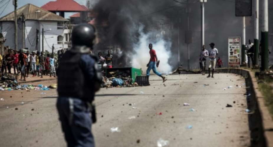 Cities across Guinea have been plagued by violence that has left around 10 people dead since Monday.  By JOHN WESSELS AFP