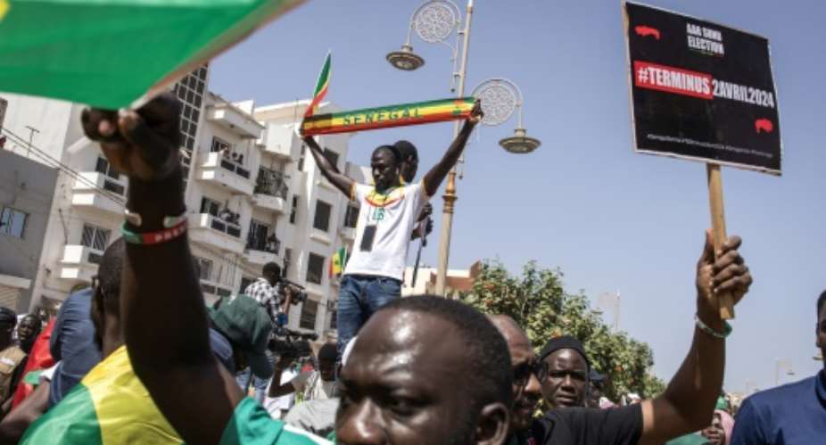 Civil society and political groups rallied at the weekend to call on Senegalese authorities to respect the election date.  By JOHN WESSELS AFPFile