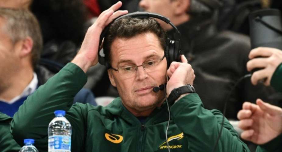 Coach Rassie Erasmus said the Springboks had to reach rock bottom to improve.  By FRANCK FIFE (AFP/File)