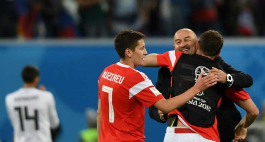 Coach Stanislav Cherchesov is on the verge of leading unfancied Russia into the last 16.  By Olga MALTSEVA AFP