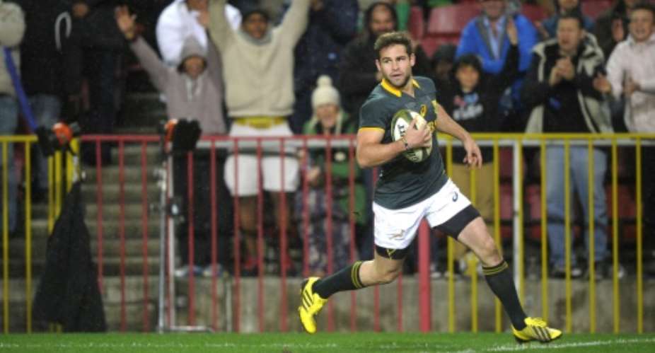 Cobus Reinach, pictured in 2014, said he hoped to end his time in Natal on a high in the Super Rugby Championship.  By RODGER BOSCH AFPFile