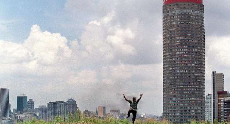 A building in Johannesburg's central business district, pictured in 1999.  By Odd Andersen AFPFile