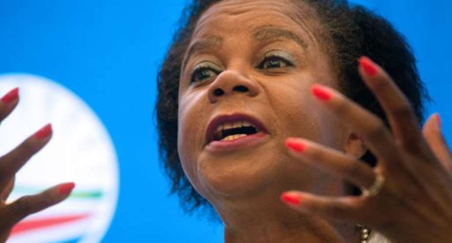 Mamphela Ramphele speaks at a press conference where she was anounced as the Democratic Alliance(DA) Presidential candidate for the upcoming 2014 South African elections, on January 28, 2014, in Cape Town.  By Rodger Bosch (AFP)