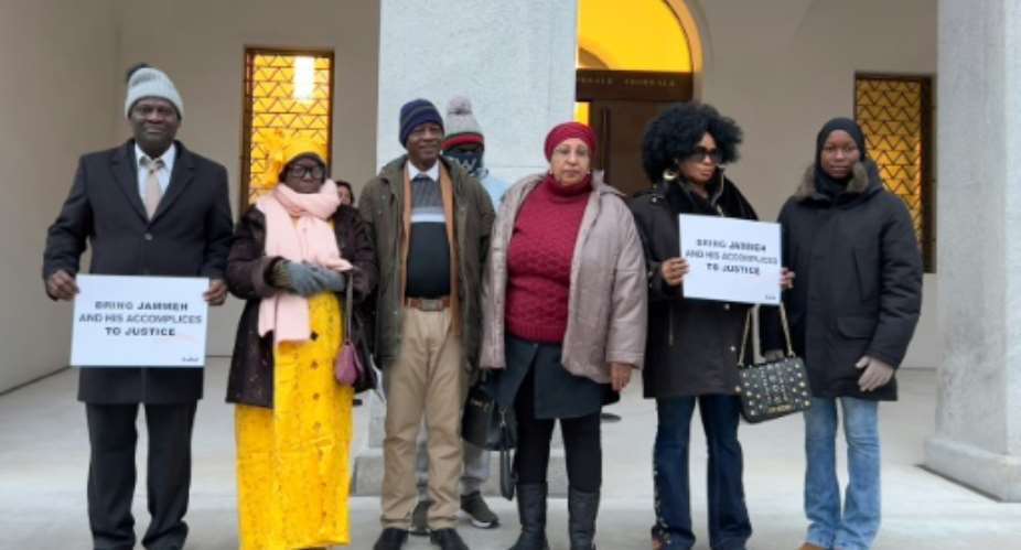 Complainants in the legal case against Gambias ex-interior minister Ousman Sonko travelled to southern Switzerland for the opening of the trial in January.  By Elodie LE MAOU (AFP/File)