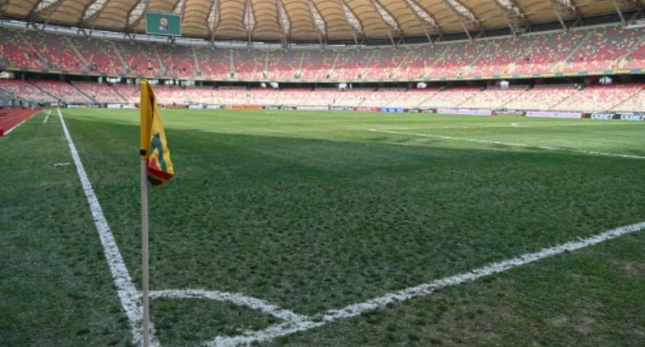 Concerns have been raised about the state of the pitch in Douala.  By CHARLY TRIBALLEAU AFP