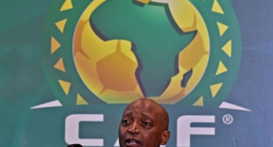 Confederation of African Football president Patrice Motsepe and FIFA president Gianni Infantino.  By Paul ELLIS (AFP)
