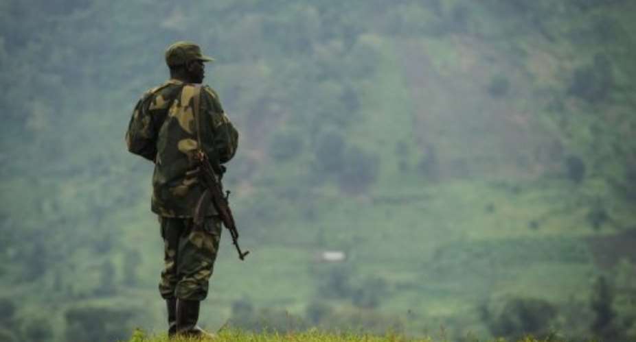 A soldier from the Armed Forces of the Democratic Republic of the Congo FARDC.  By Phil Moore AFPFile