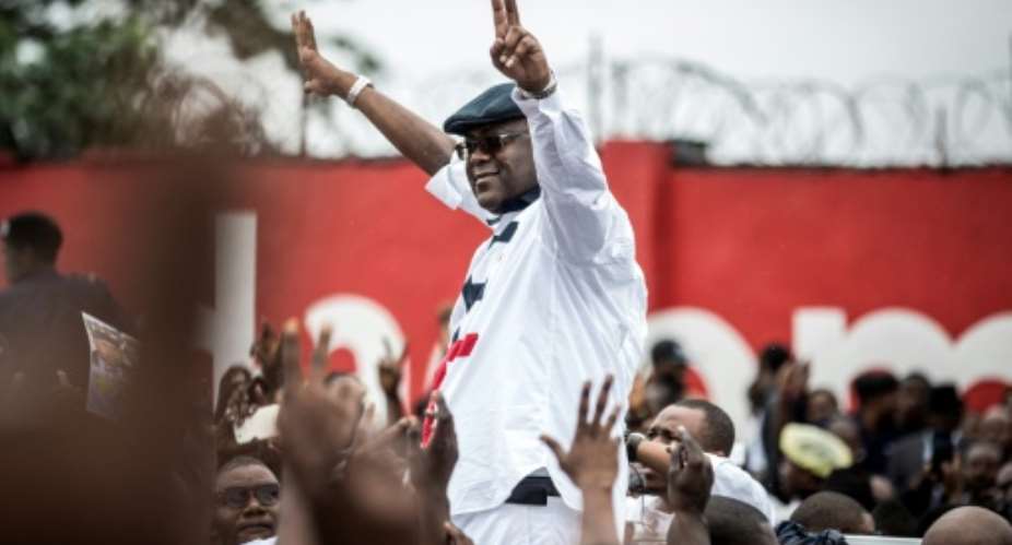 Congolese main opposition leader Felix Tshisekedi returned in November to the DR Congo to start his campaign, greeted by tens of thousands of supporters.  By John WESSELS AFP