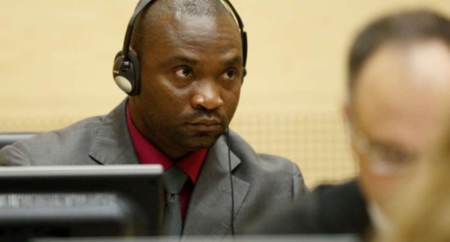 Congolese ex-millitia chief Mathieu Ngudjolo Chui on trial at the International Criminal Court in The Hague in May 2012.  By Michael Kooren AFPFile