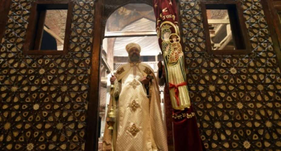 Copts, who make up about one tenth of Egypt's population of more than 92 million, celebrate Christmas on January 7.  By MOHAMED EL-SHAHED AFP