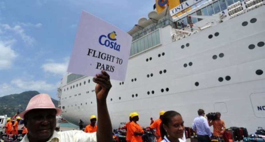 The Costa Allegra arrives in Victoria after a three-day ordeal for more than 1,000 passengers.  By Alberto Pizzoli (AFP)