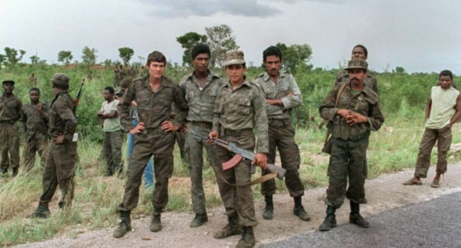 Cuban soldiers helping the Angolan regular army and Soviet-backed Marxist MPLA regime patrol near Cuito Cuanavale, southern Angola, on February 29, 1988 where they were fighting the Western-backed UNITA nationalist movement.  By Pascal Guyot AFPFile
