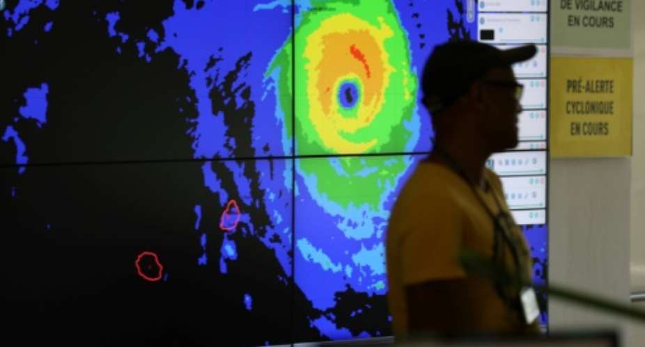 Cyclone Freddy, monitored last month by forecasters in the French Indian Ocean island of La Reunion.  By Richard BOUHET AFP
