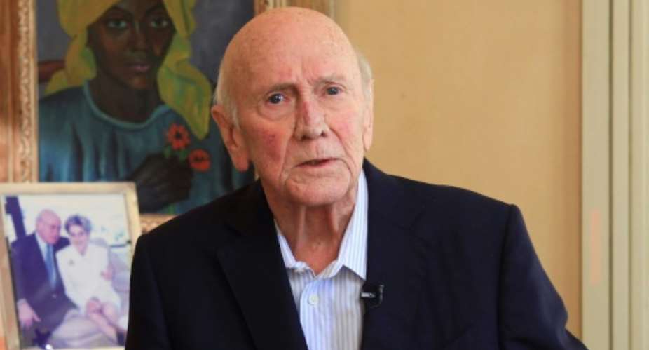De Klerk apologised to non-white South Africans in a video message released after his death.  By - FW DE KLERK FOUNDATIONAFPFile