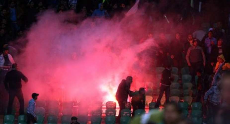 The February 2 riot at Port Said stadium killed more than 70 fans.  By - AFP