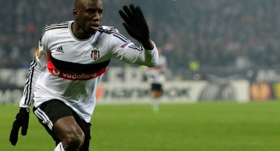 Demba Ba, pictured in 2015, said that Zhang Li had hurled racially insulting remarks at him.  By OZAN KOSE AFPFile