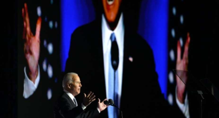 Democrat Joe Biden urged 'unity' for Americans in his victory speech.  By Roberto SCHMIDT AFP