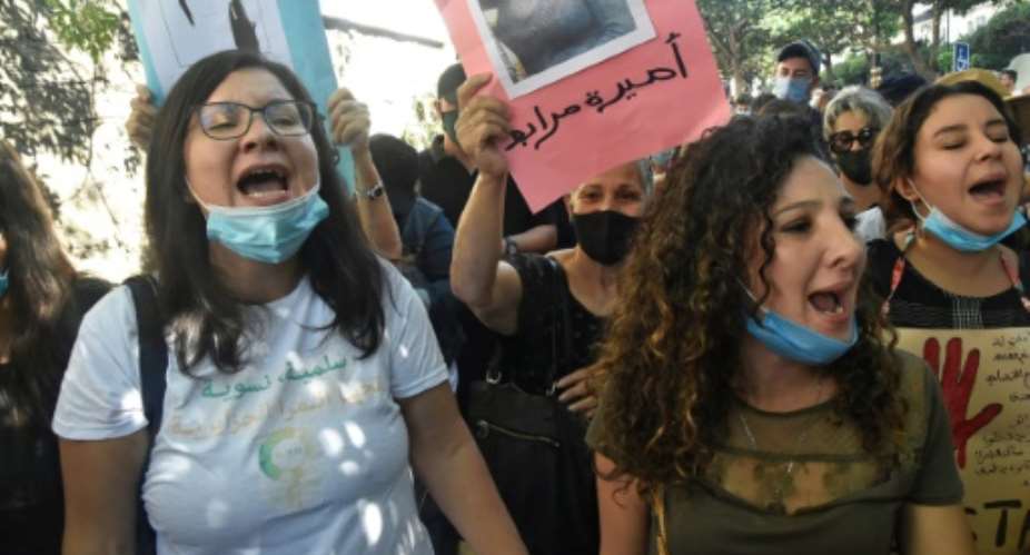 Demonstrations against violence against women were held in multiple parts of Algeria in the wake of the rape and murder of a 19-year-old woman.  By RYAD KRAMDI AFP