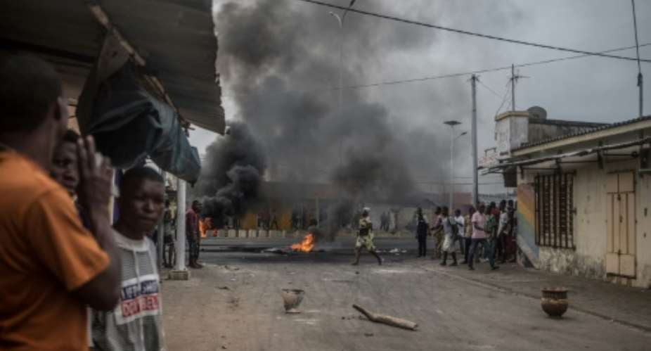 Demonstrators on Thursday barricaded the streets in Cadjehoun around the home of former president Thomas Boni Yayi, which had become the focal point for protests.  By Yanick Folly AFP