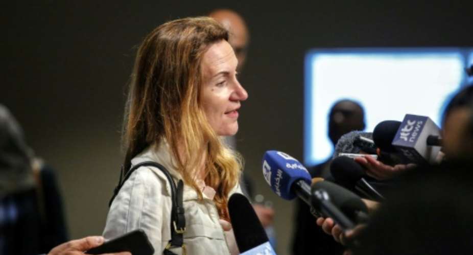 Deputy permanent representative of France to the United Nations Anne Gueguen, pictured in 2017, said the sanctions had induced changes in the behavior of some Malians.  By KENA BETANCUR AFPFile
