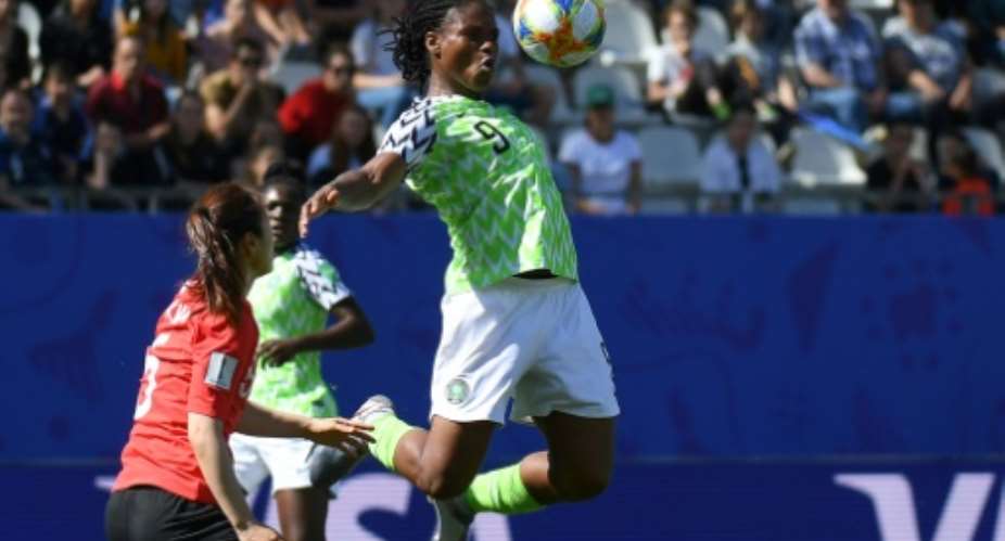 Desire Oparanozie R in action for Nigeria at the women's World Cup. She plays in France so Monday's clash with the hosts will be a particularly special occasion for her.  By Jean-Pierre Clatot AFP