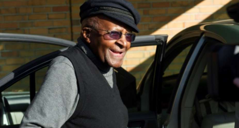 Desmond Tutu was admitted to a Cape Town hospital and last week underwent a minor surgical procedure to determine the cause of an infection.  By Rodger Bosch AFPFile