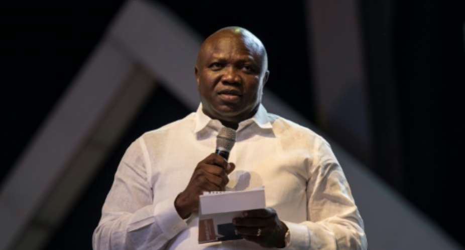Despite a second term being almost assured for state governors, Lagosian incumbent Akinwunmi Ambode pictured May 2017 failed to secure the APC ticket to stand for re-election in March 2019.  By STEFAN HEUNIS AFPFile
